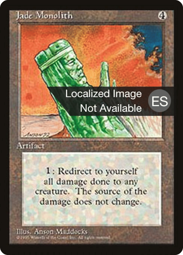 Jade Monolith — Fourth Edition Foreign Black Border — Magic: The Gathering