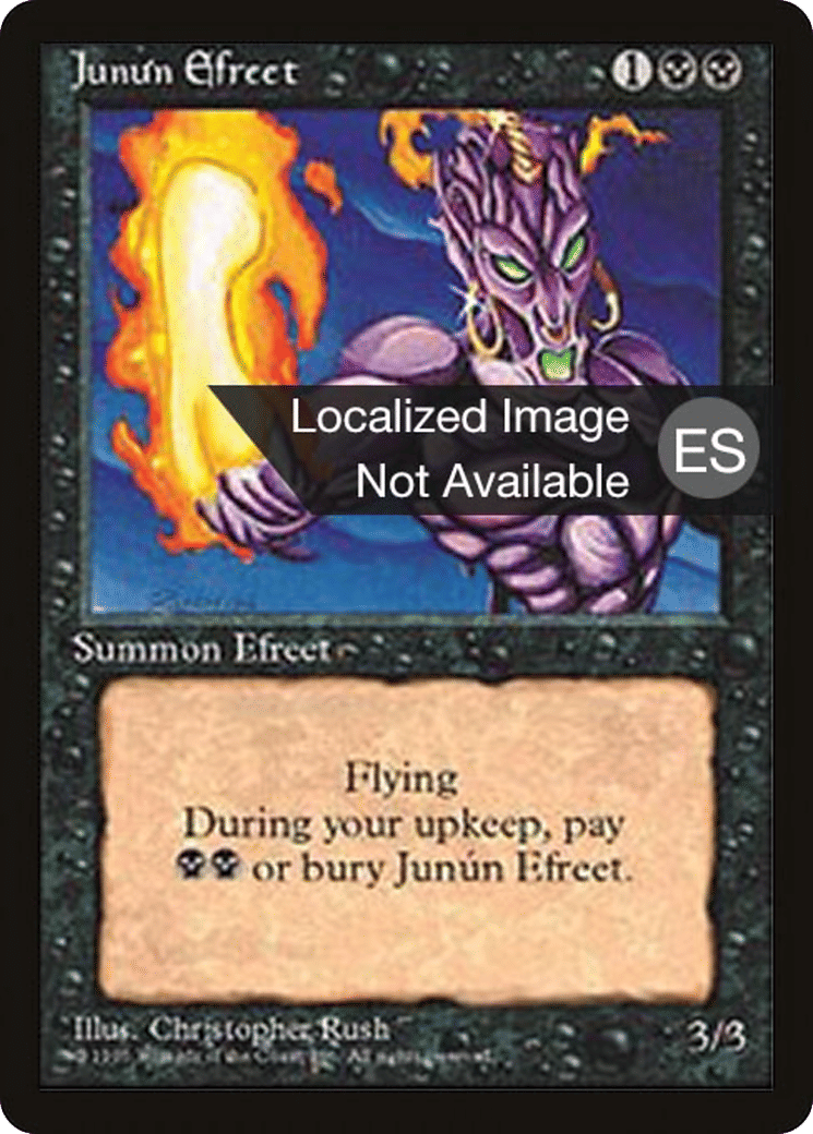 Junún Efreet — Fourth Edition Foreign Black Border — Magic: The Gathering