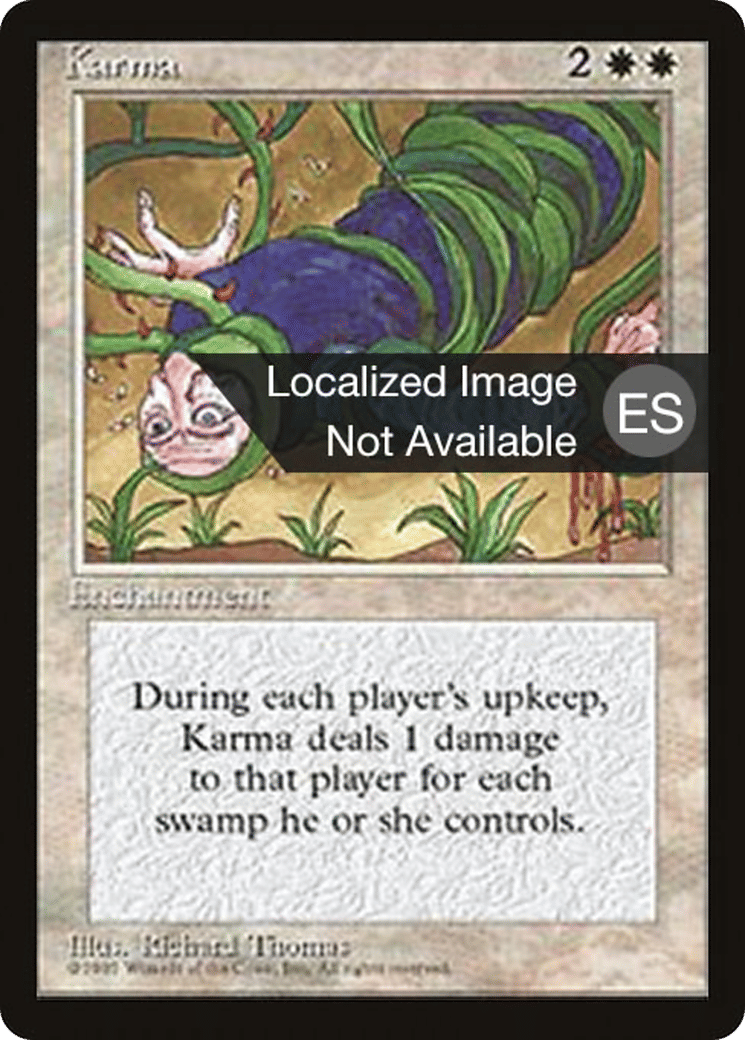 Karma — Fourth Edition Foreign Black Border — Magic: The Gathering