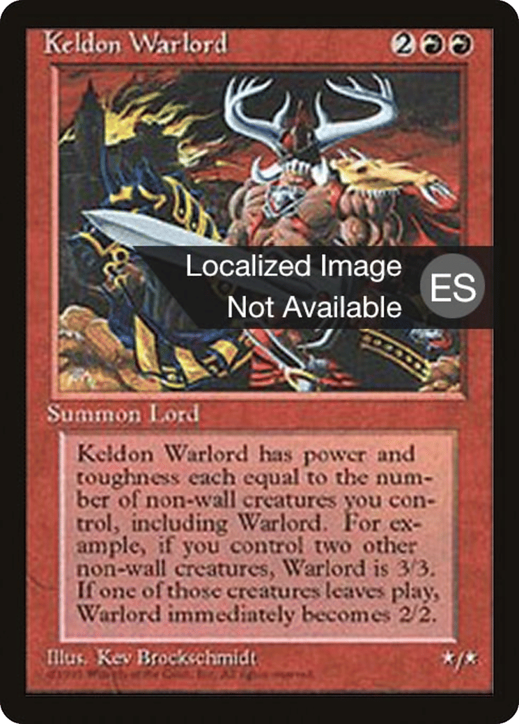 Keldon Warlord — Fourth Edition Foreign Black Border — Magic: The Gathering