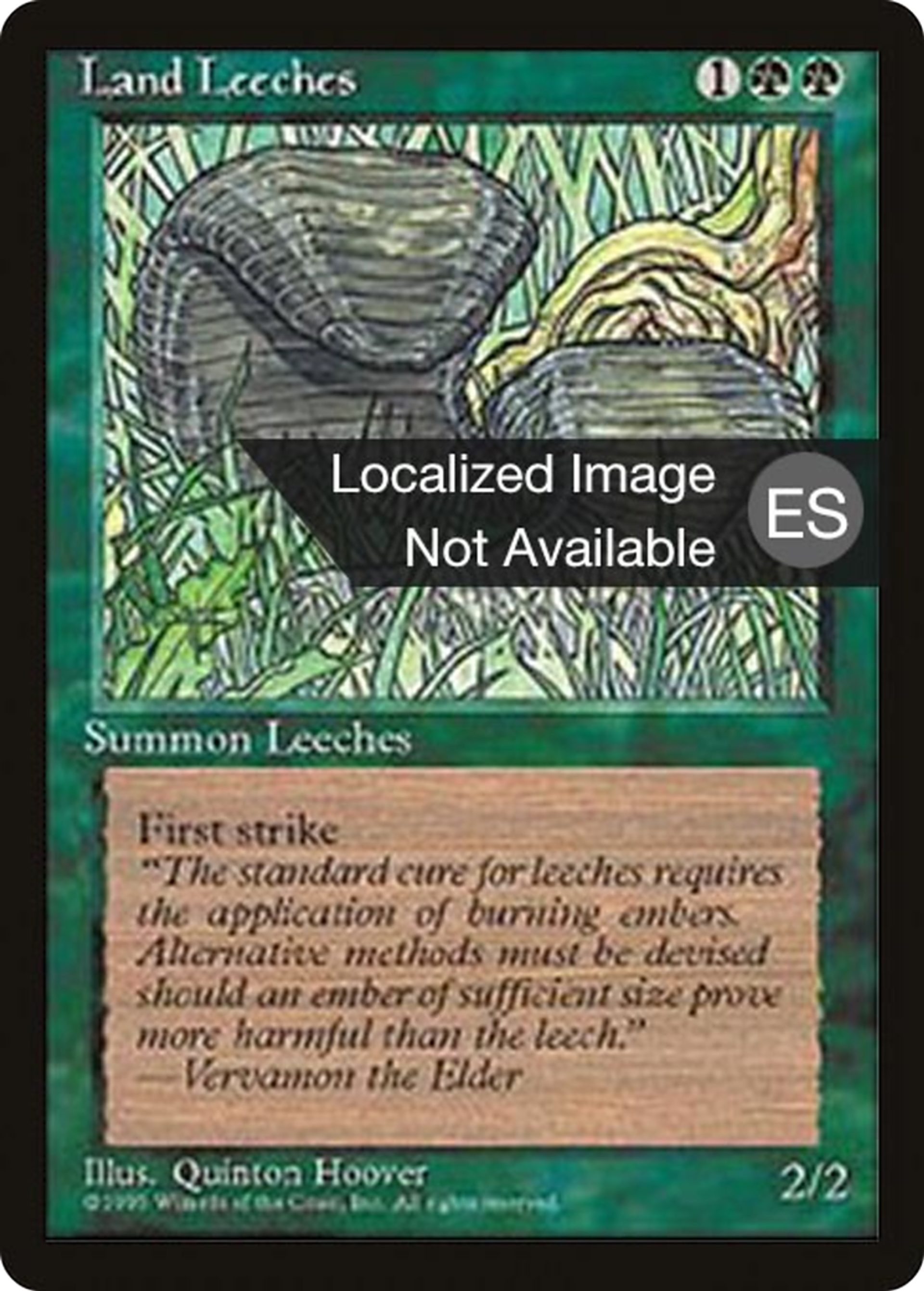 Land Leeches — Fourth Edition Foreign Black Border — Magic: The Gathering