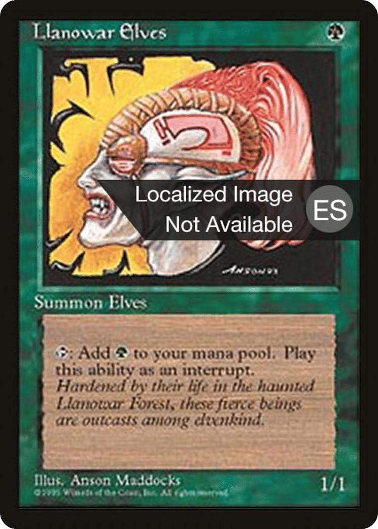 Elfes de Llanowar — Fourth Edition Foreign Black Border — Magic: The Gathering