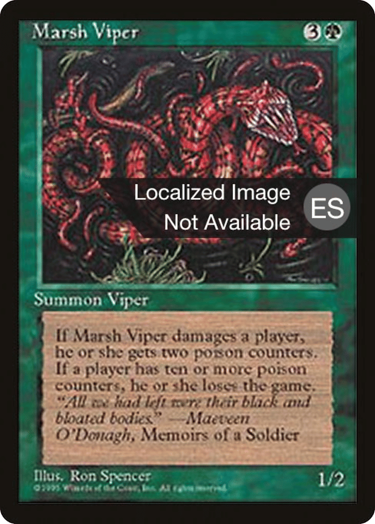 Marsh Viper — Fourth Edition Foreign Black Border — Magic: The Gathering