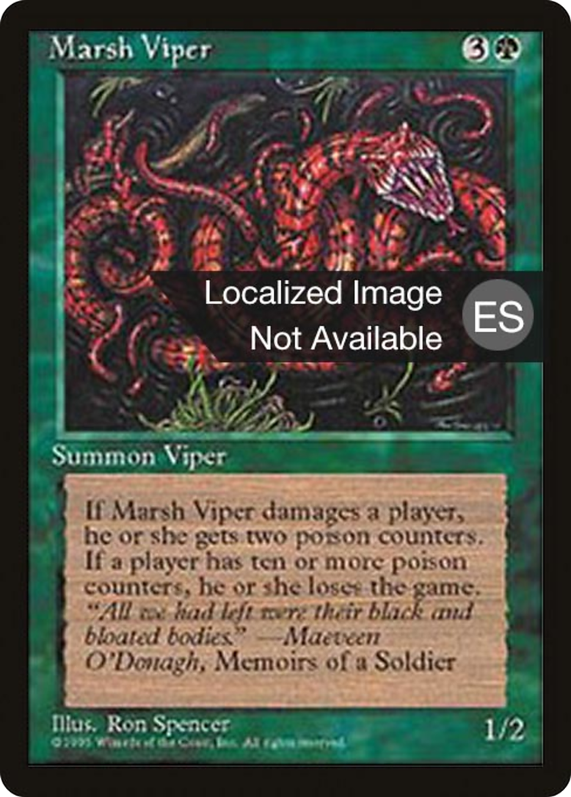 Marsh Viper — Fourth Edition Foreign Black Border — Magic: The Gathering