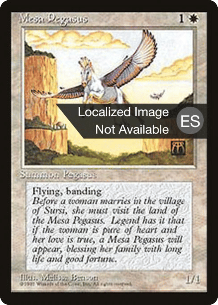 Mesa Pegasus — Fourth Edition Foreign Black Border — Magic: The Gathering