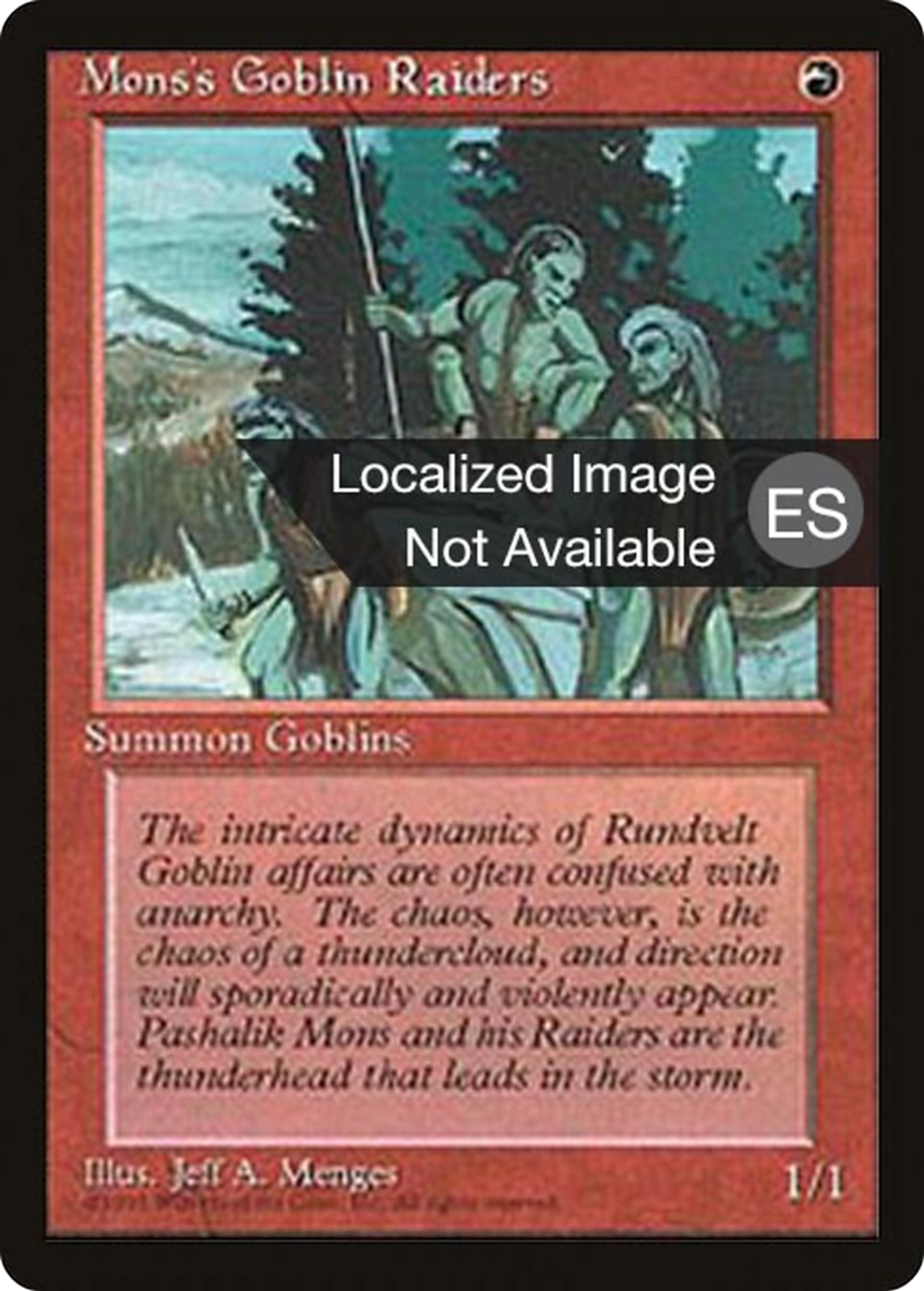 Mons's Goblin Raiders — Fourth Edition Foreign Black Border — Magic: The Gathering