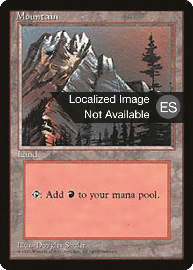 Mountain — Fourth Edition Foreign Black Border — Magic: The Gathering