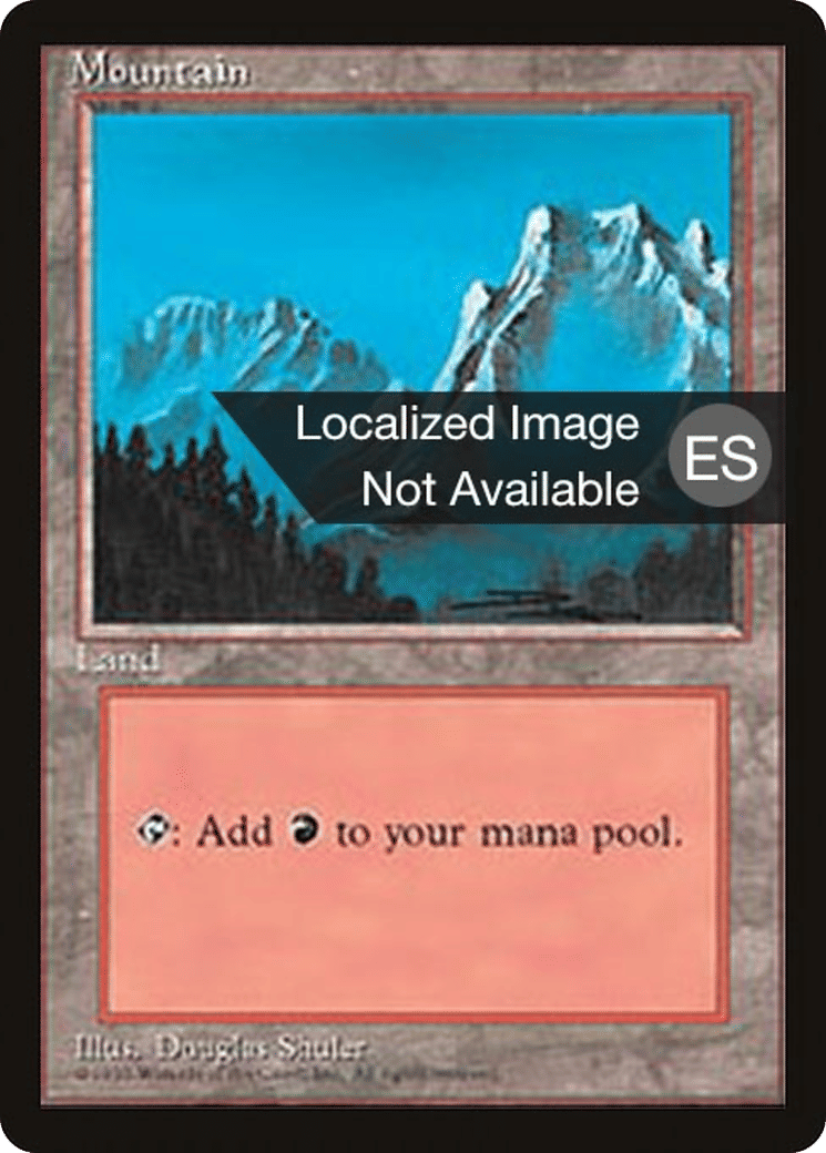 Mountain — Fourth Edition Foreign Black Border — Magic: The Gathering