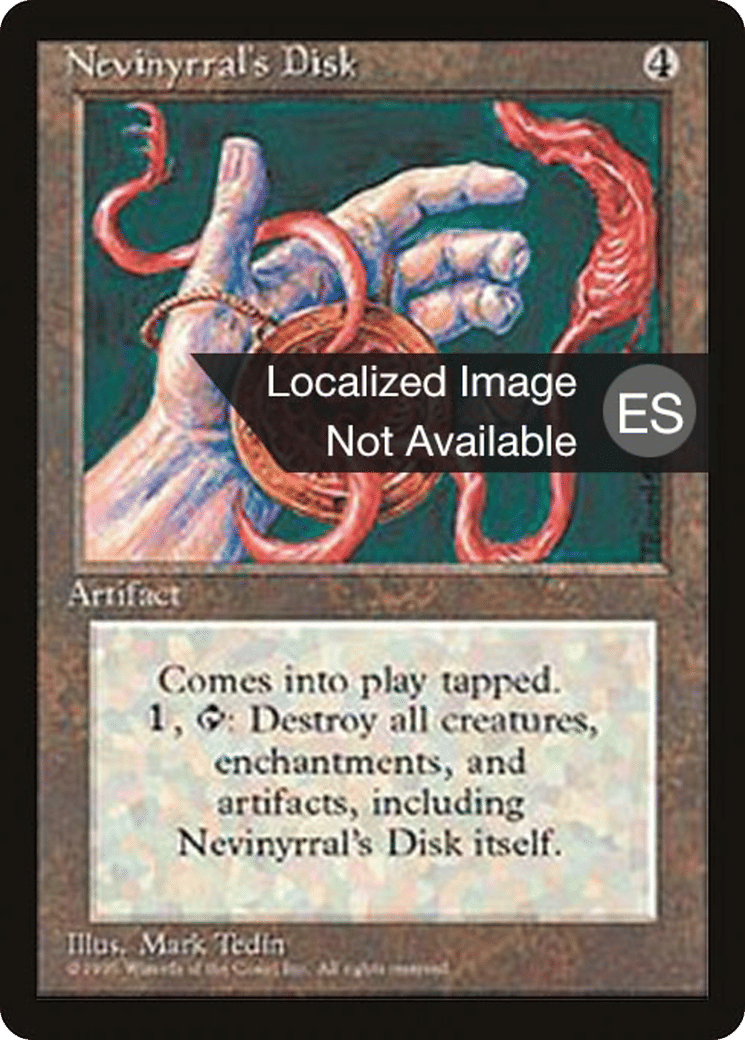 Nevinyrral's Disk — Fourth Edition Foreign Black Border — Magic: The Gathering