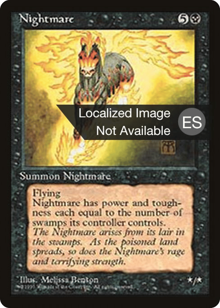 Nightmare — Fourth Edition Foreign Black Border — Magic: The Gathering