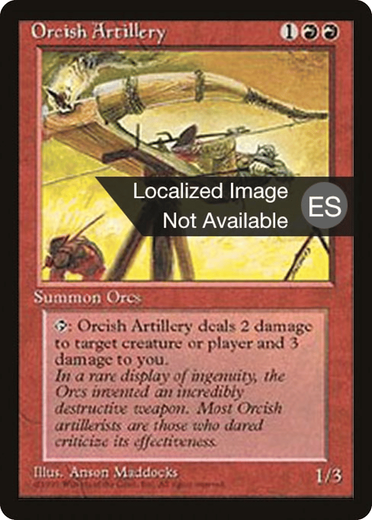 Orcish Artillery — Fourth Edition Foreign Black Border — Magic: The Gathering