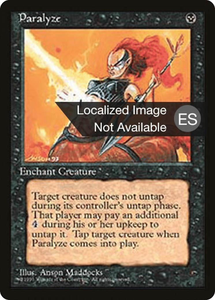 Paralyze — Fourth Edition Foreign Black Border — Magic: The Gathering