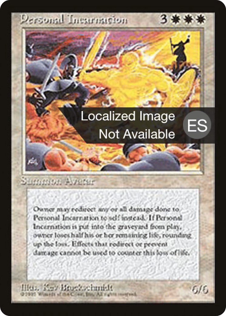 Personal Incarnation — Fourth Edition Foreign Black Border — Magic: The Gathering