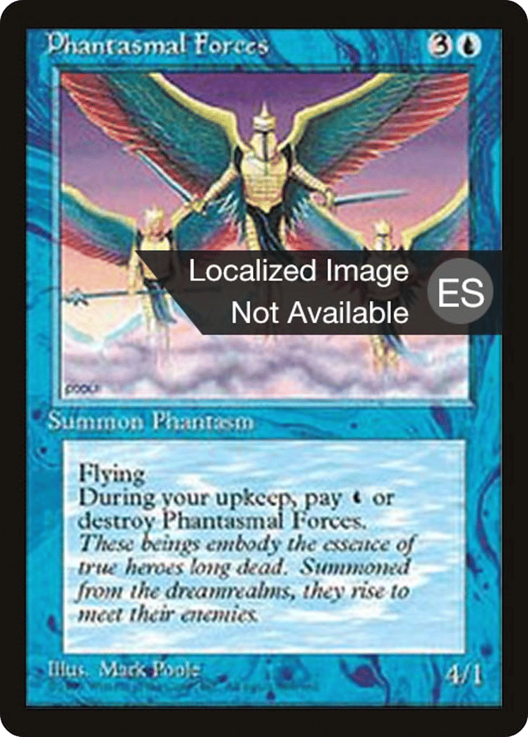 Phantasmal Forces from Fourth Edition Foreign Black Border - Magic: The Gathering