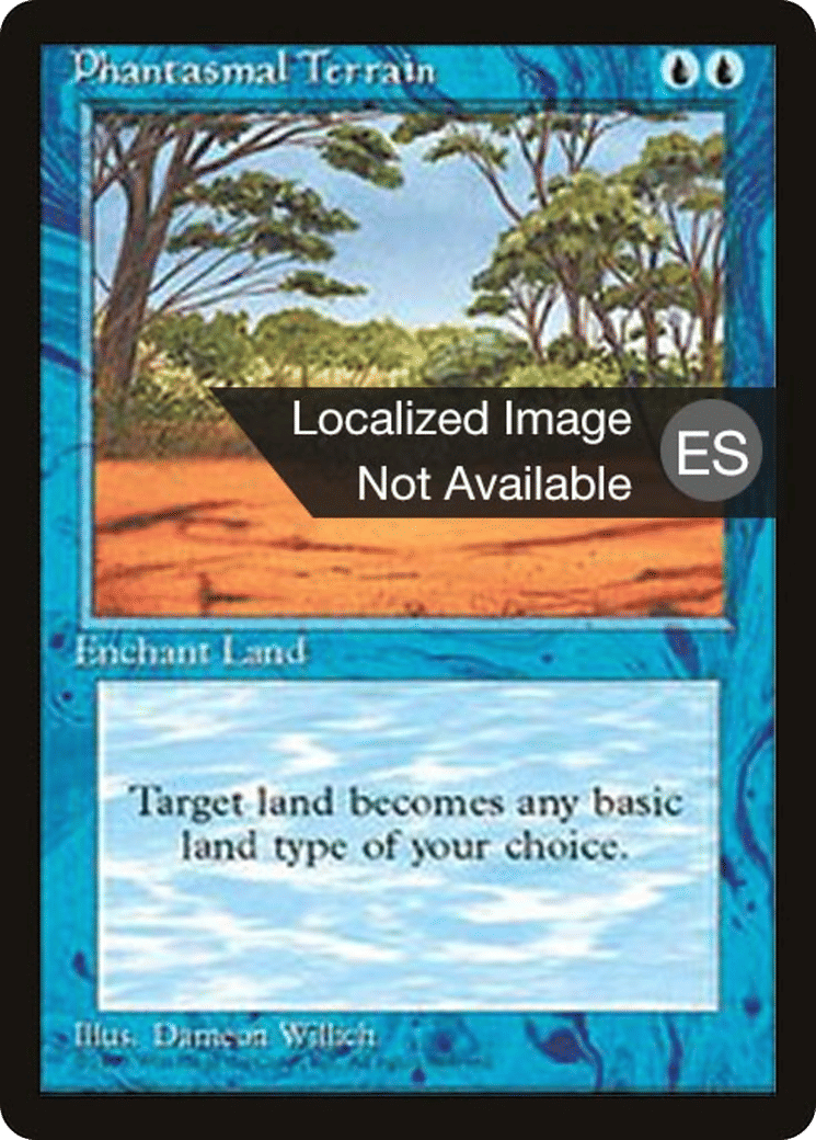 Phantasmal Terrain — Fourth Edition Foreign Black Border — Magic: The Gathering