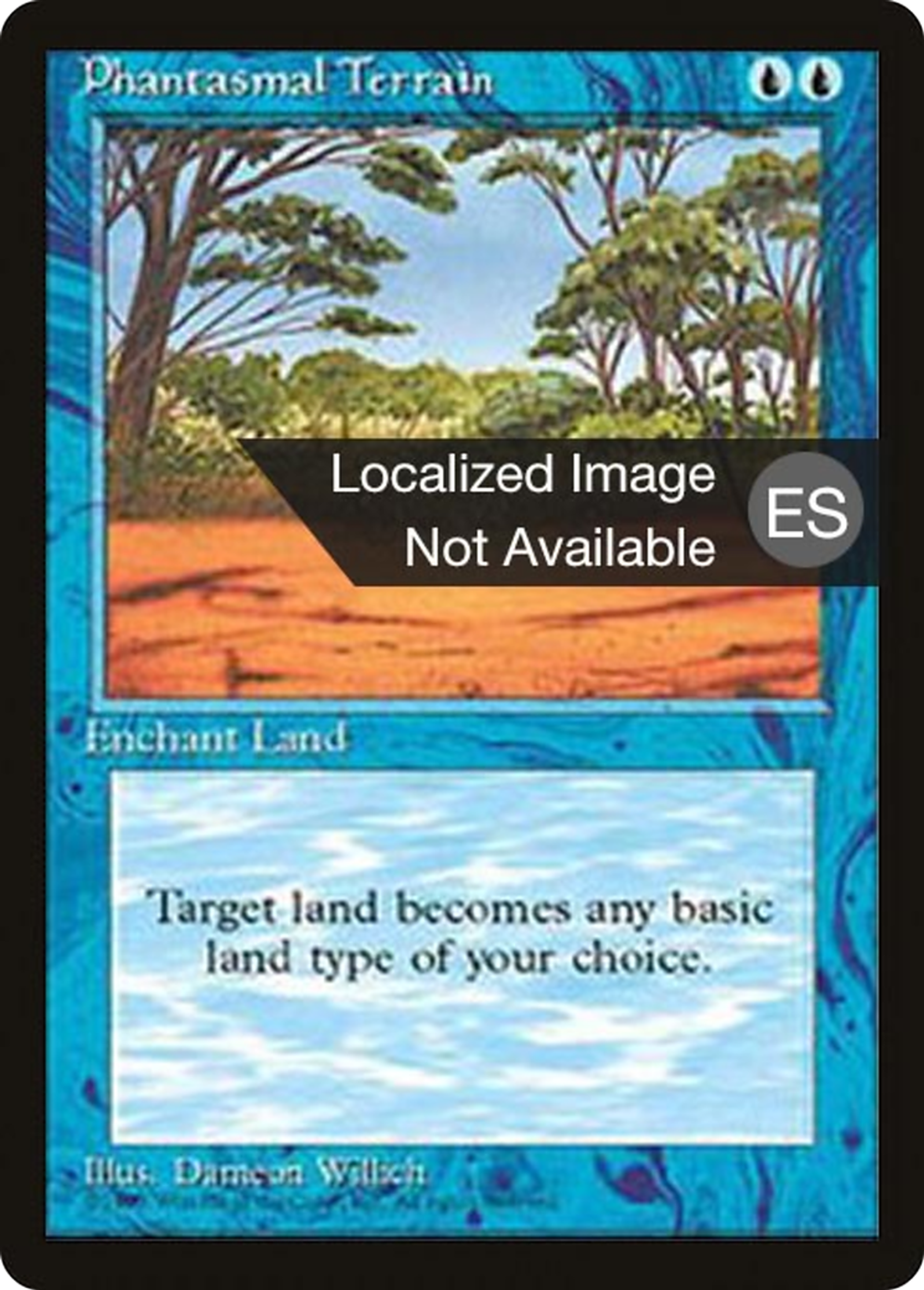 Phantasmal Terrain — Fourth Edition Foreign Black Border — Magic: The Gathering