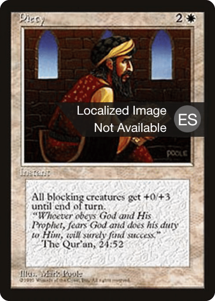 Piété — Fourth Edition Foreign Black Border — Magic: The Gathering
