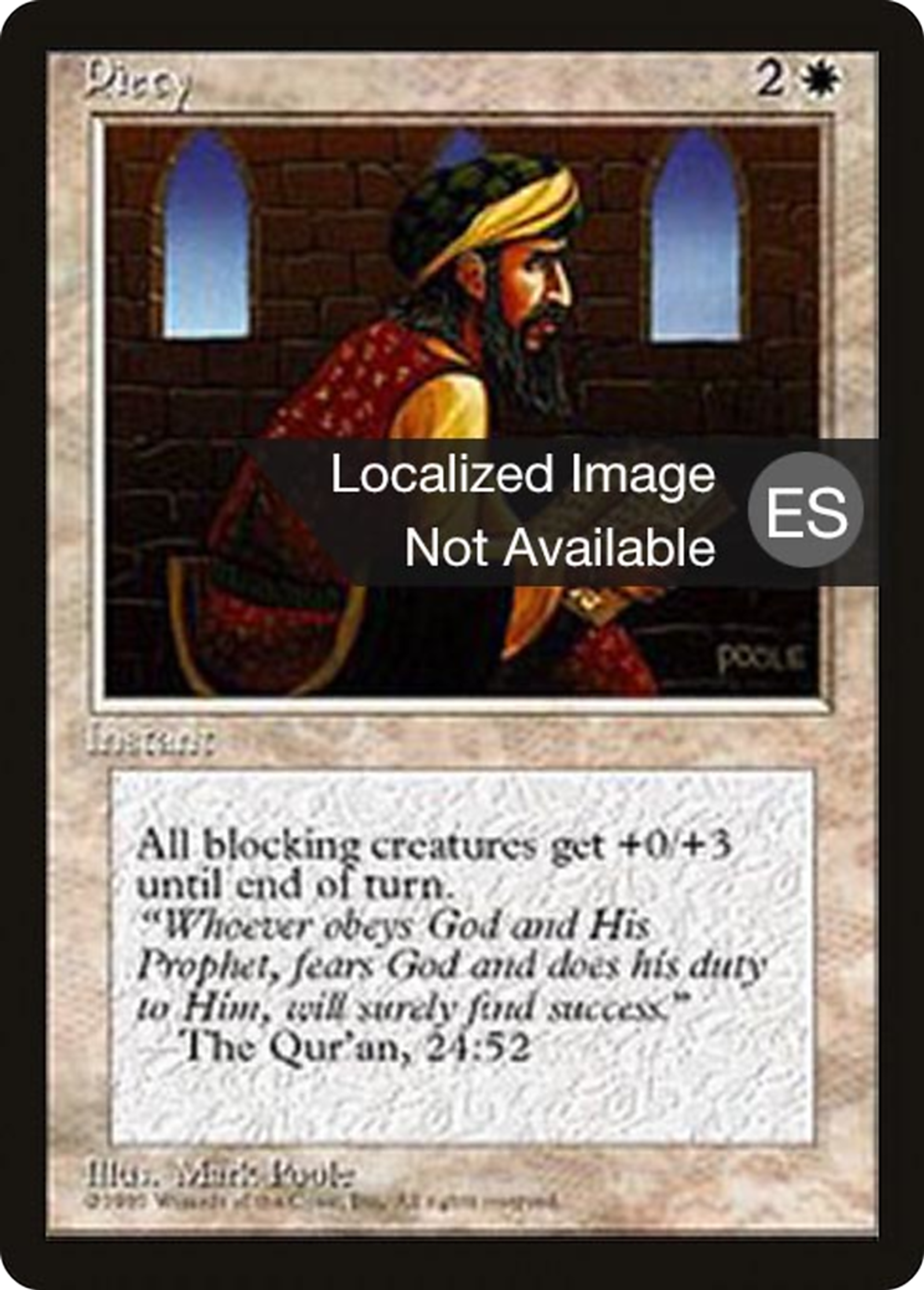 Piety — Fourth Edition Foreign Black Border — Magic: The Gathering