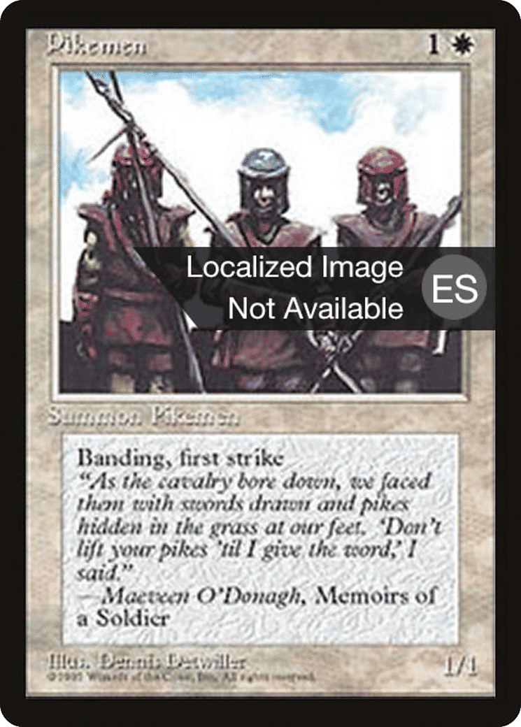 Pikemen — Fourth Edition Foreign Black Border — Magic: The Gathering