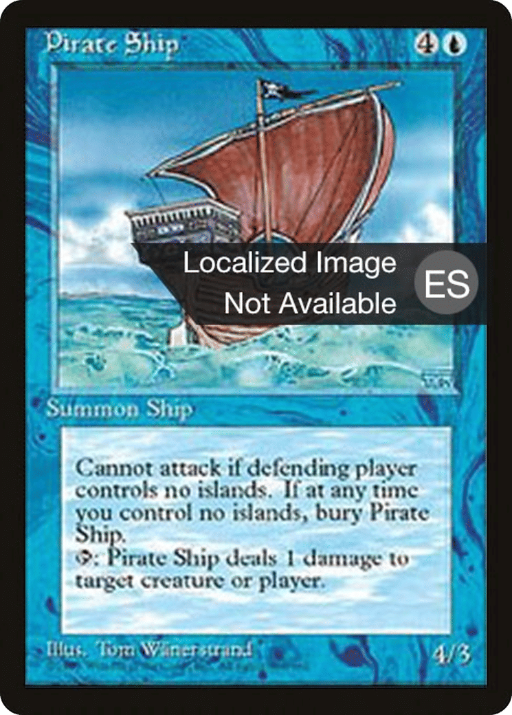 Pirate Ship — Fourth Edition Foreign Black Border — Magic: The Gathering