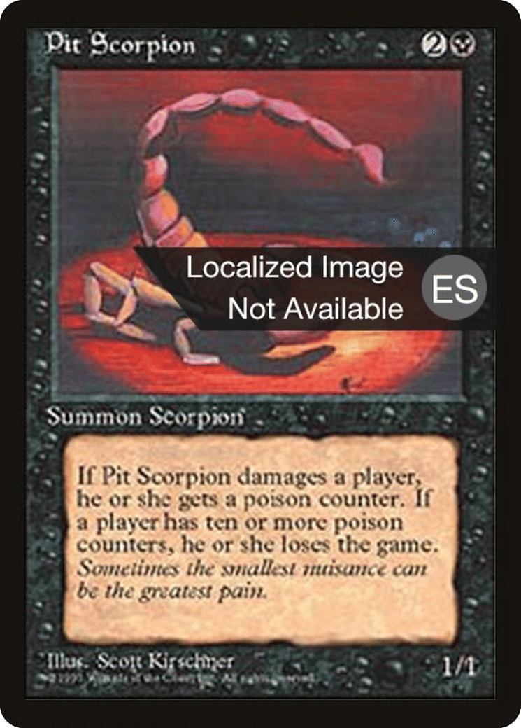 Pit Scorpion — Fourth Edition Foreign Black Border — Magic: The Gathering
