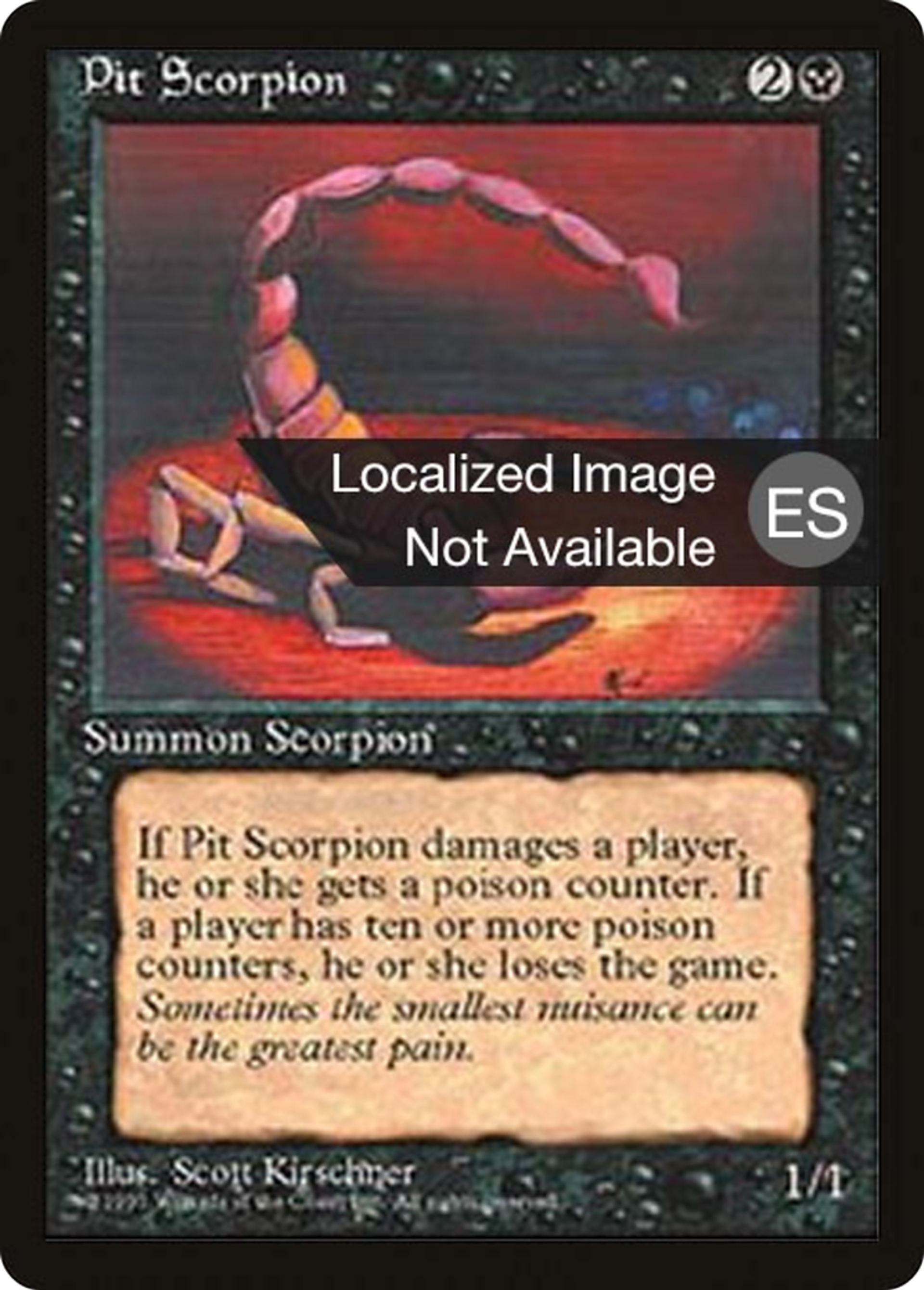 Pit Scorpion — Fourth Edition Foreign Black Border — Magic: The Gathering
