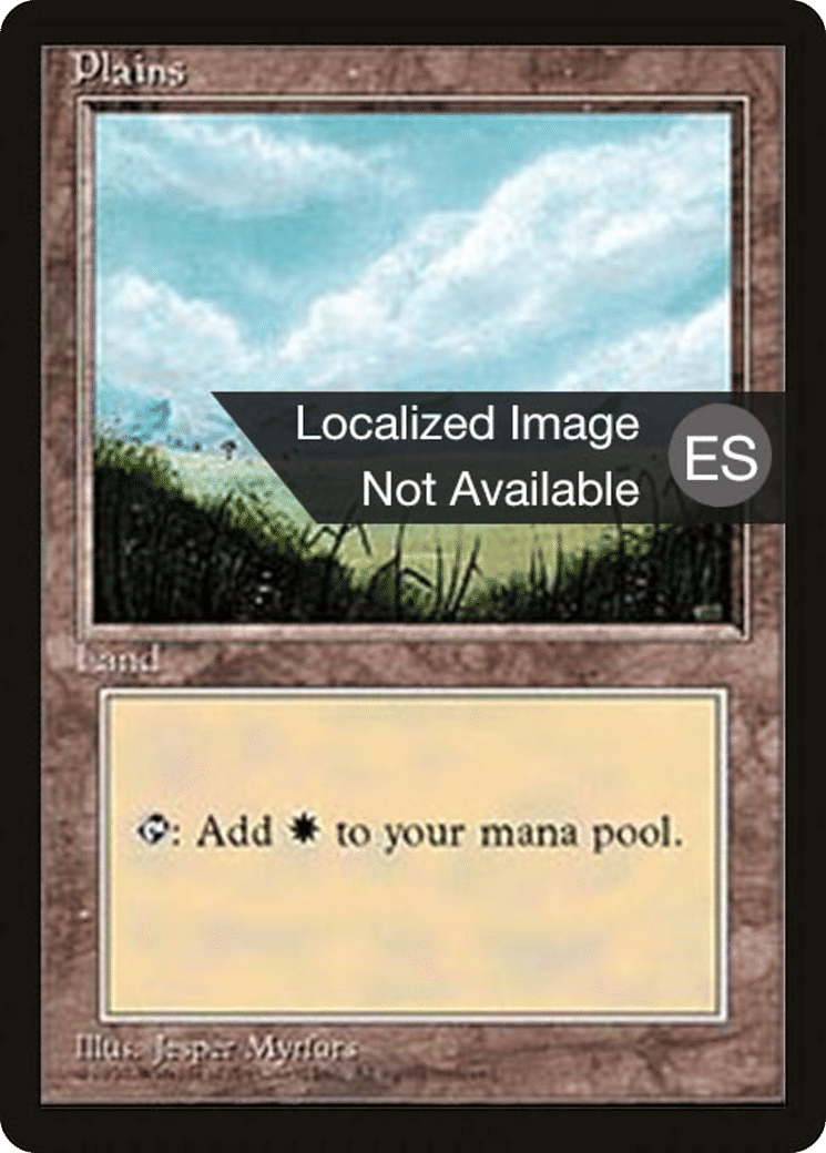 Plains — Fourth Edition Foreign Black Border — Magic: The Gathering