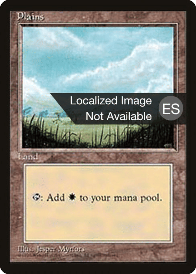 Plains — Fourth Edition Foreign Black Border — Magic: The Gathering