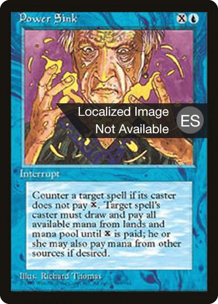 Power Sink — Fourth Edition Foreign Black Border — Magic: The Gathering