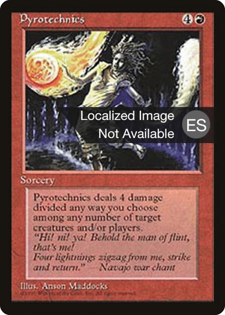 Pyrotechnics — Fourth Edition Foreign Black Border — Magic: The Gathering