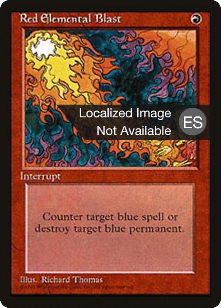 Red Elemental Blast — Fourth Edition Foreign Black Border — Magic: The Gathering