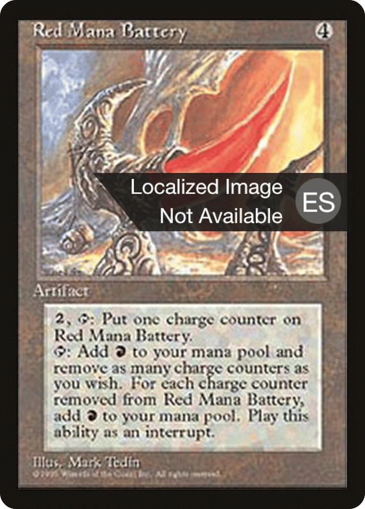 Red Mana Battery — Fourth Edition Foreign Black Border — Magic: The Gathering