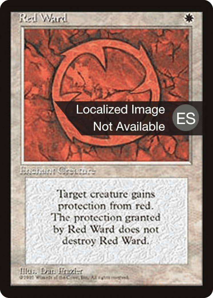 Red Ward — Fourth Edition Foreign Black Border — Magic: The Gathering