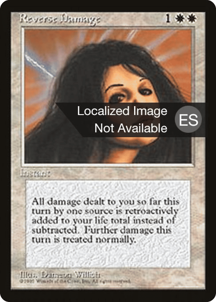 Reverse Damage — Fourth Edition Foreign Black Border — Magic: The Gathering