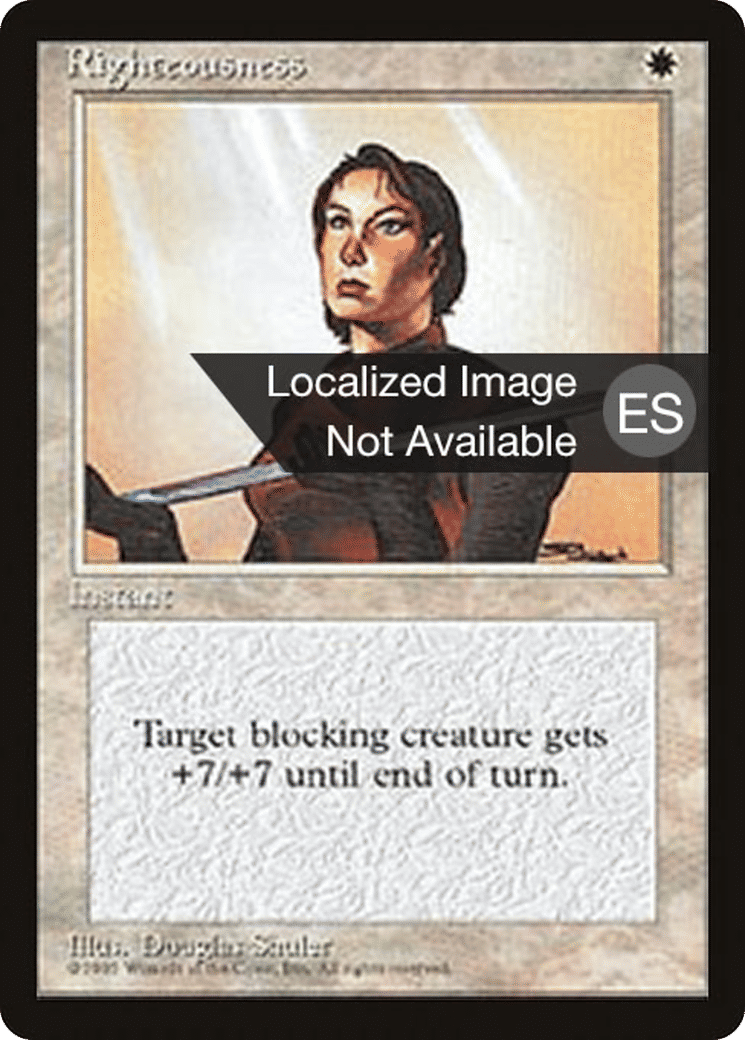 Righteousness — Fourth Edition Foreign Black Border — Magic: The Gathering