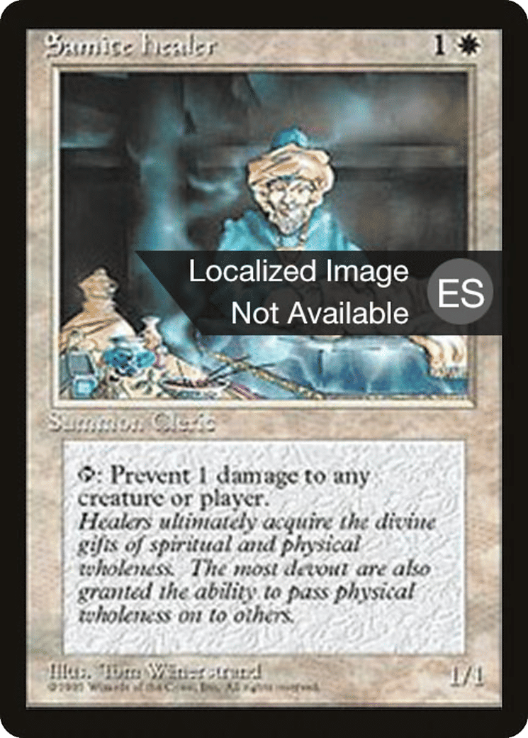 Samite Healer — Fourth Edition Foreign Black Border — Magic: The Gathering