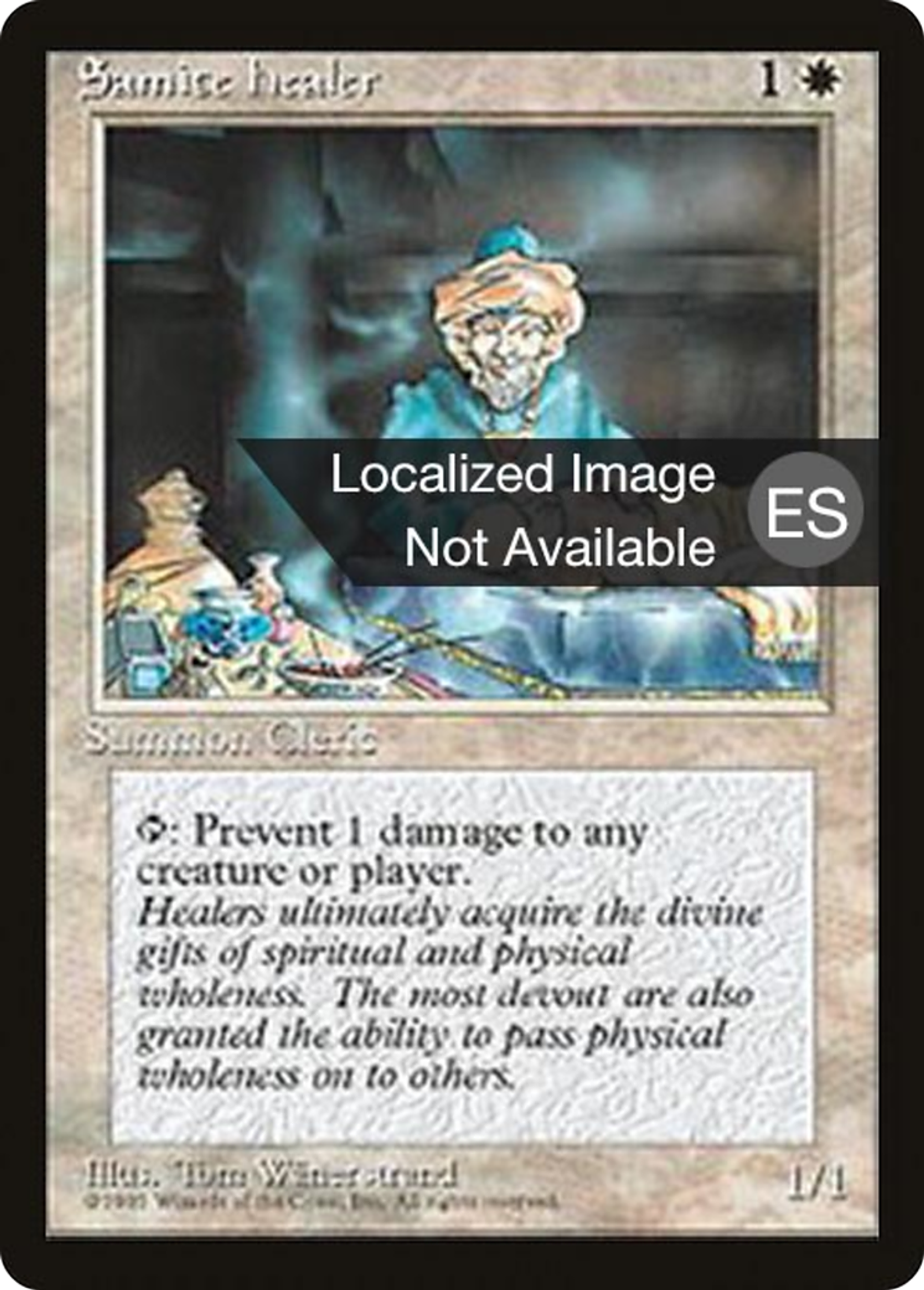 Samite Healer — Fourth Edition Foreign Black Border — Magic: The Gathering