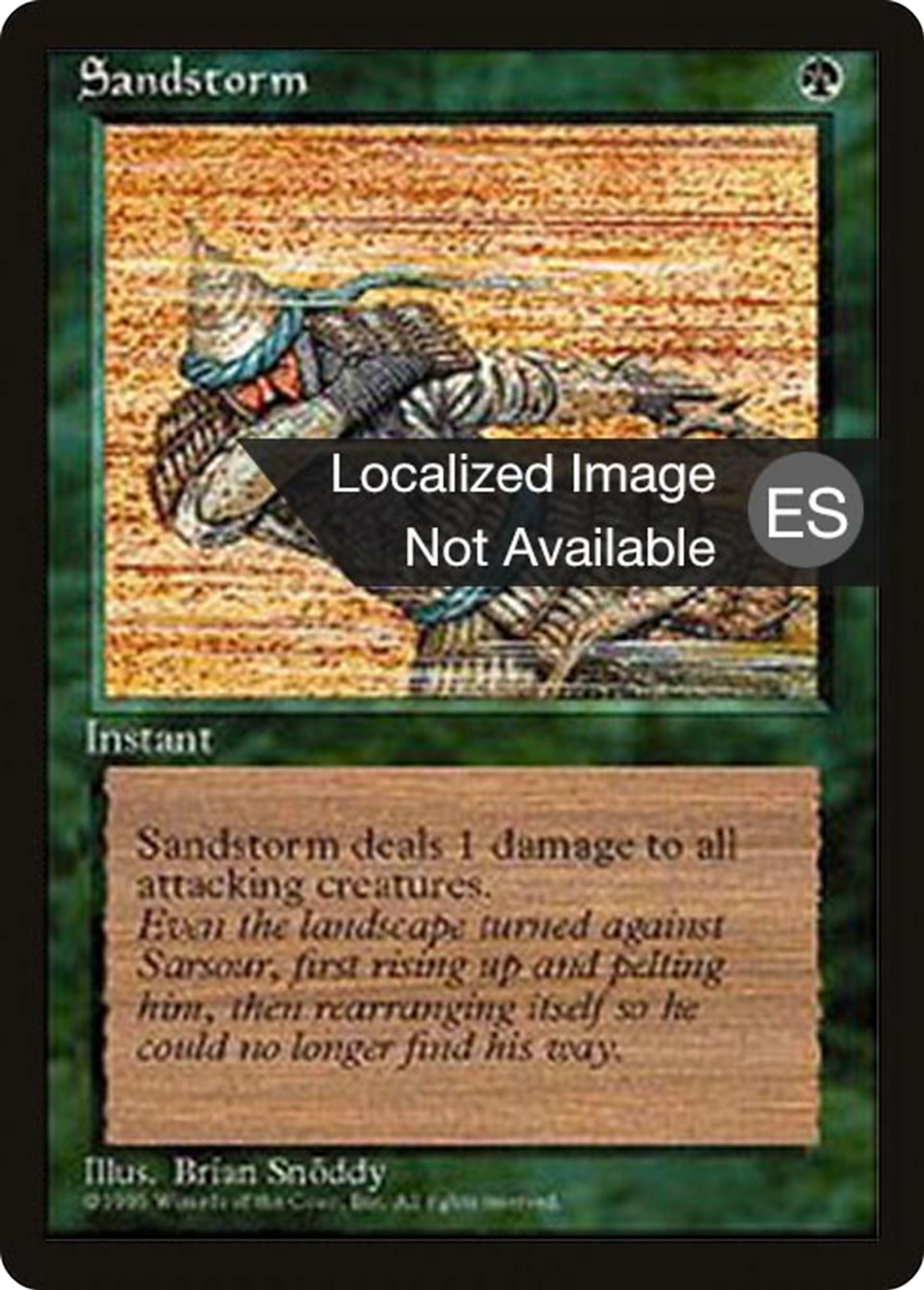 Sandstorm — Fourth Edition Foreign Black Border — Magic: The Gathering