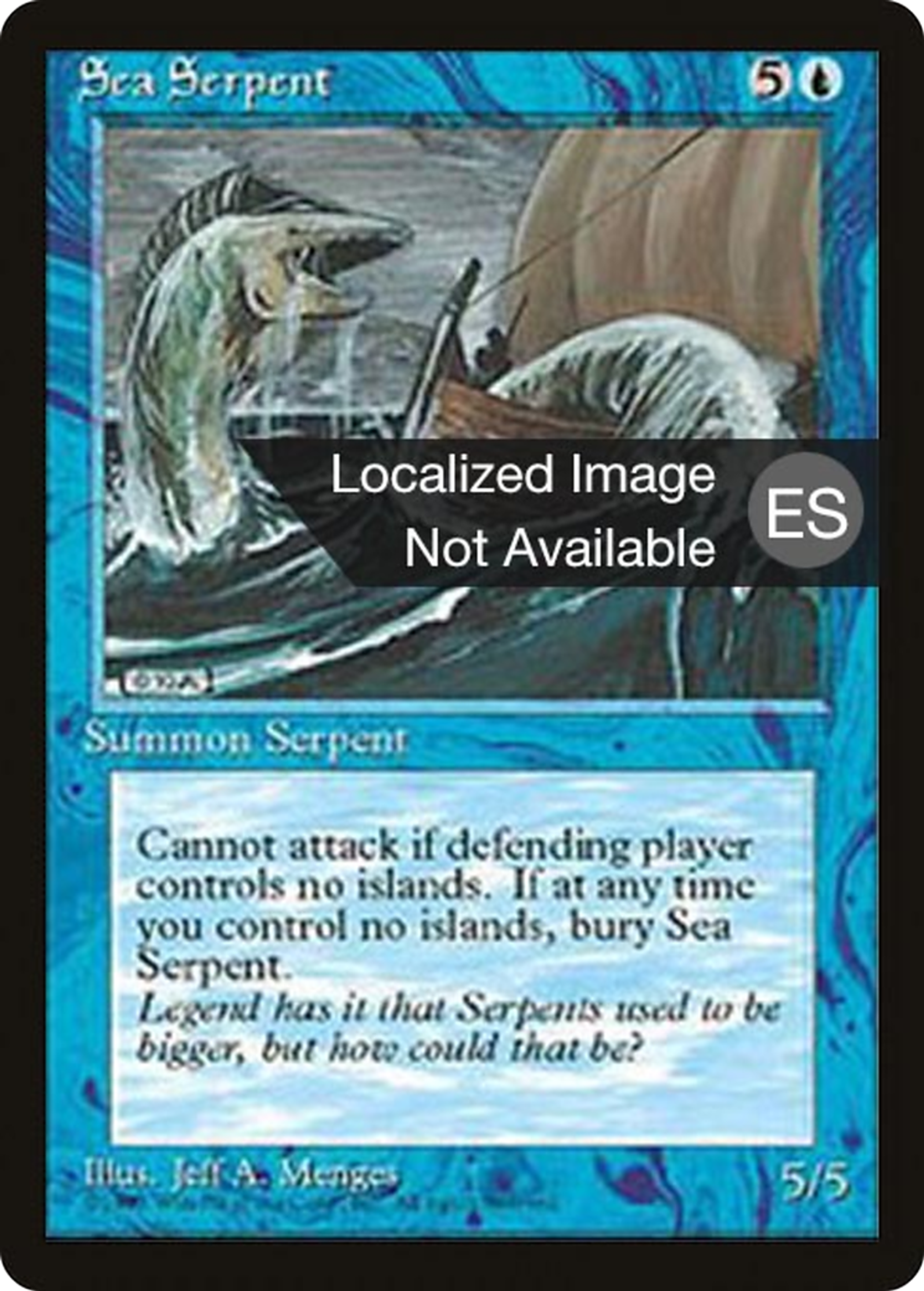 Grand serpent de mer — Fourth Edition Foreign Black Border — Magic: The Gathering