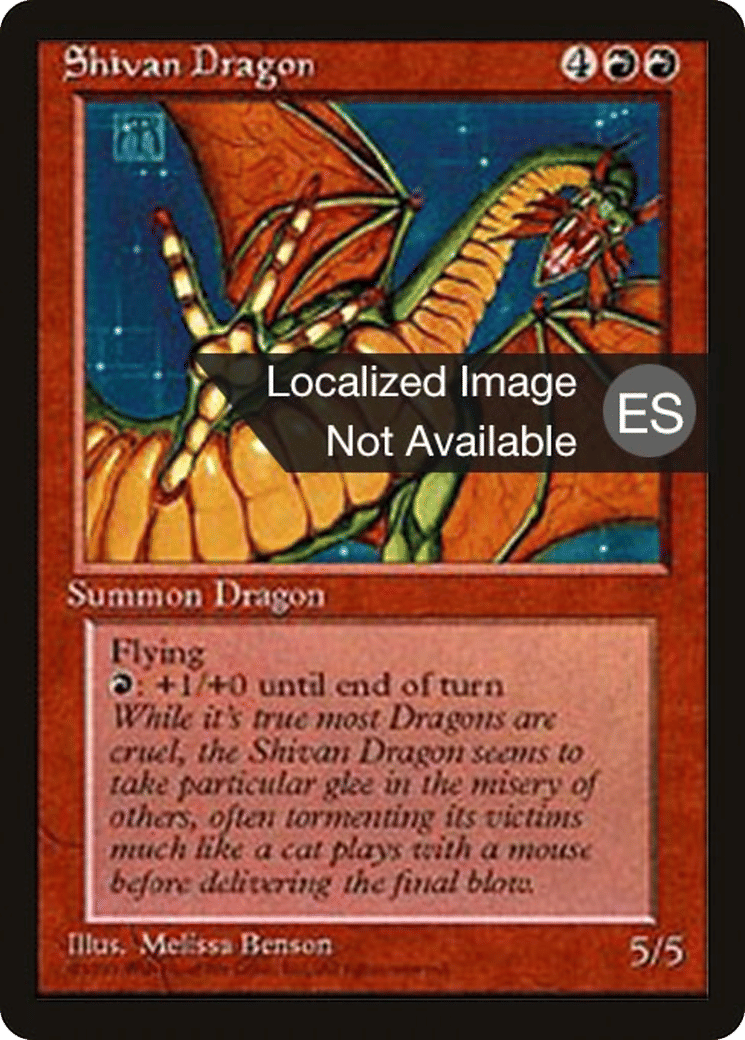 Dragon shivân — Fourth Edition Foreign Black Border — Magic: The Gathering