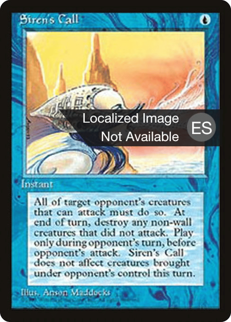 Siren's Call — Fourth Edition Foreign Black Border — Magic: The Gathering