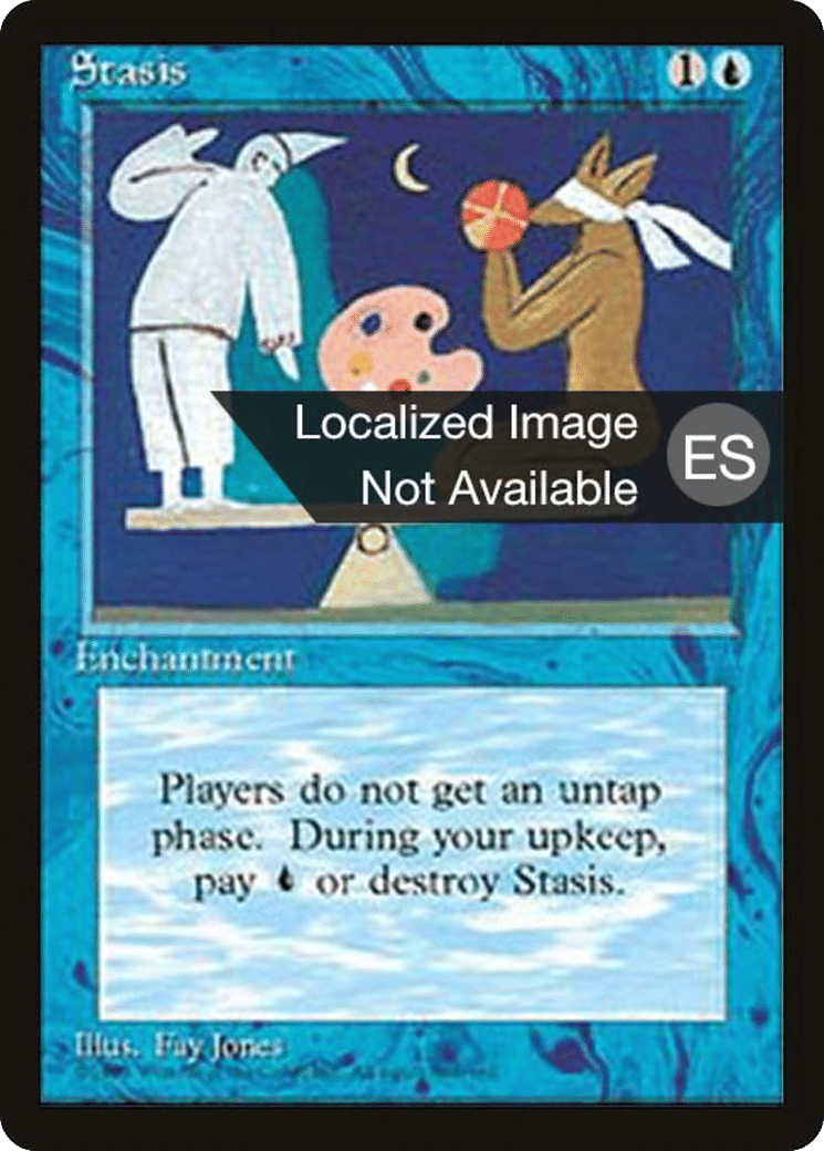 Stasis — Fourth Edition Foreign Black Border — Magic: The Gathering