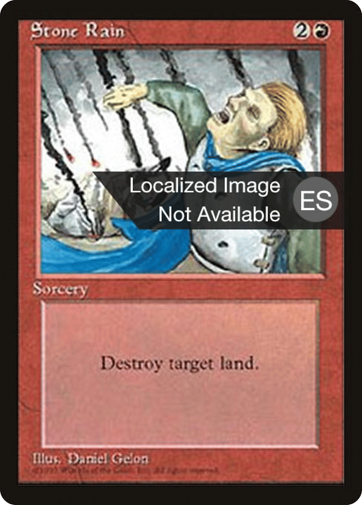 Stone Rain — Fourth Edition Foreign Black Border — Magic: The Gathering