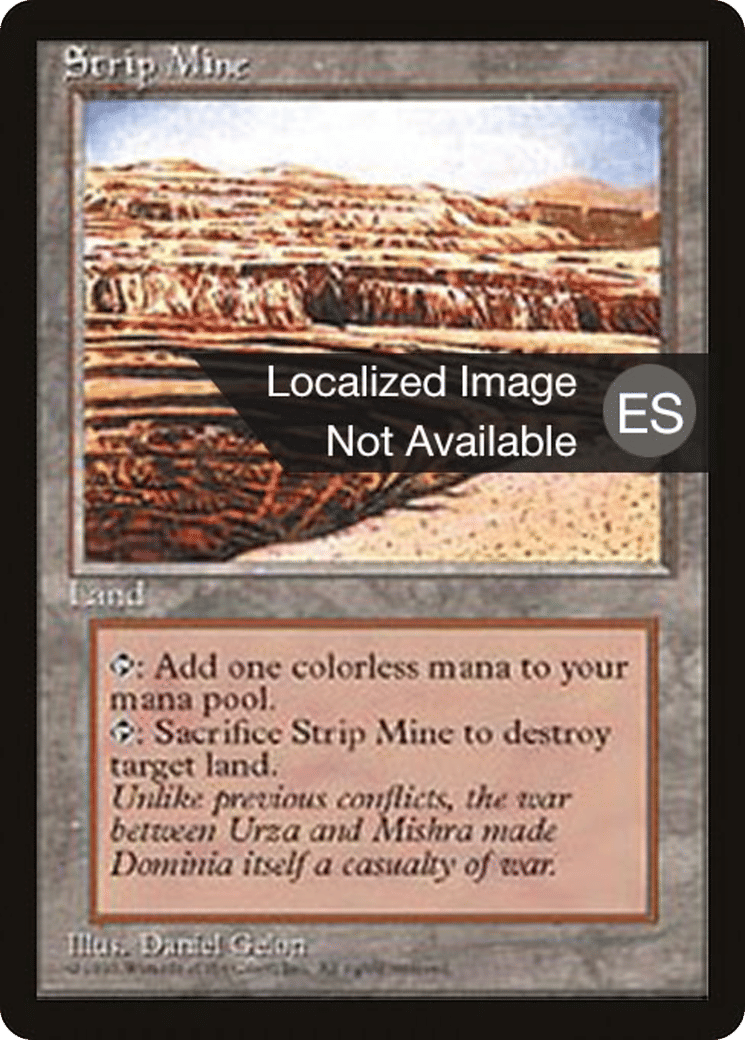Strip Mine — Fourth Edition Foreign Black Border — Magic: The Gathering