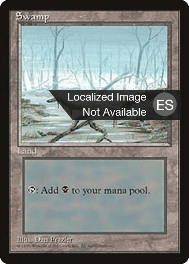 Swamp — Fourth Edition Foreign Black Border — Magic: The Gathering