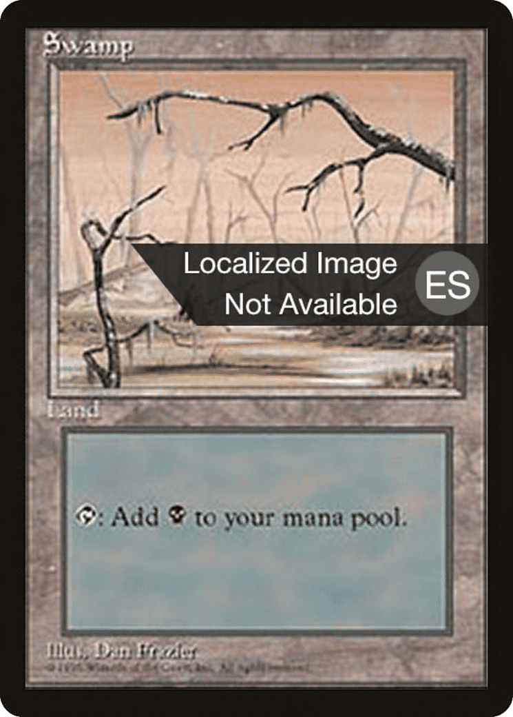 Swamp — Fourth Edition Foreign Black Border — Magic: The Gathering