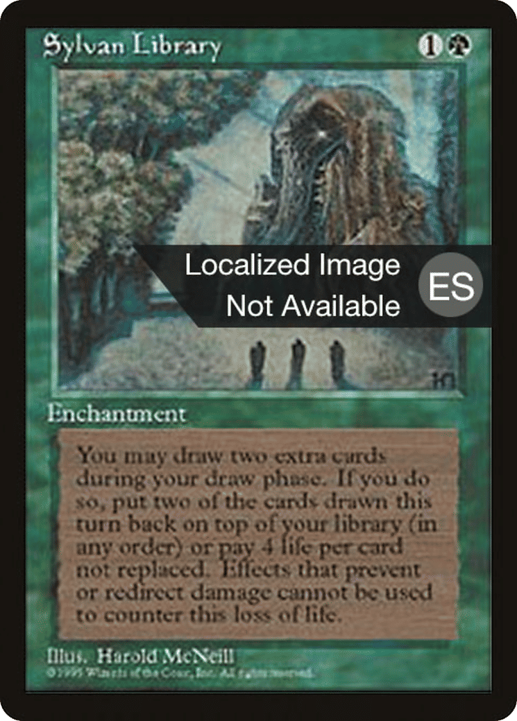 Sylvan Library — Fourth Edition Foreign Black Border — Magic: The Gathering
