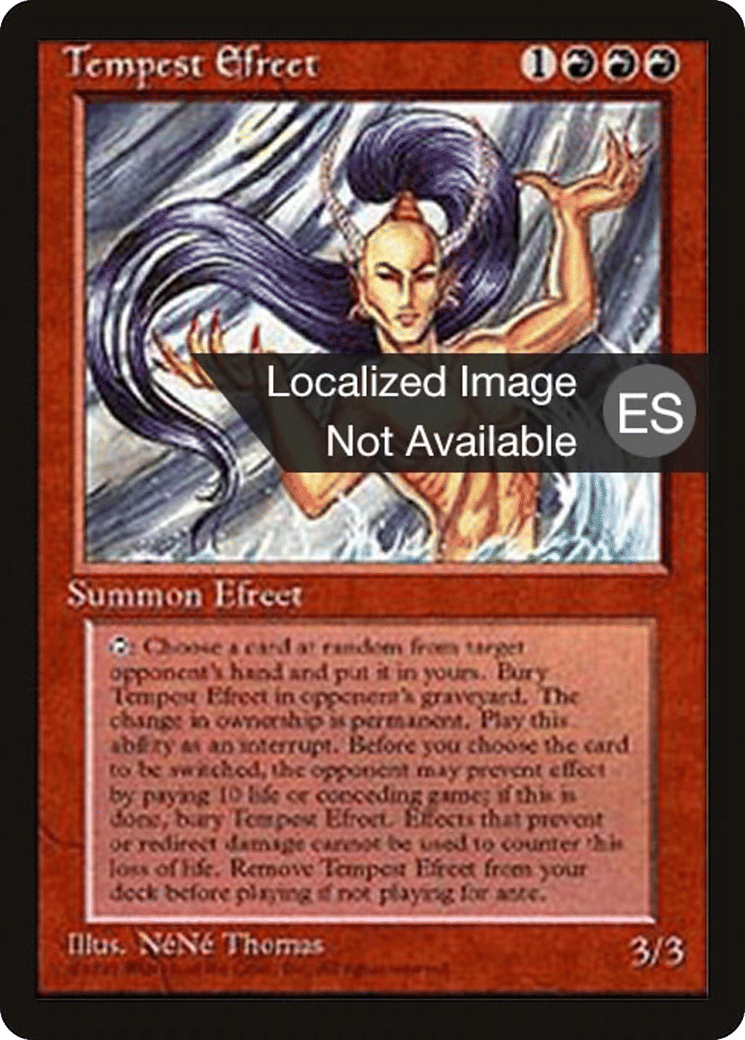 Tempest Efreet — Fourth Edition Foreign Black Border — Magic: The Gathering