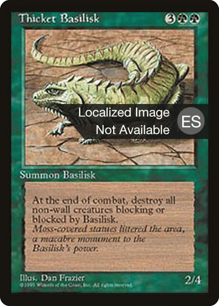Basilic des halliers — Fourth Edition Foreign Black Border — Magic: The Gathering