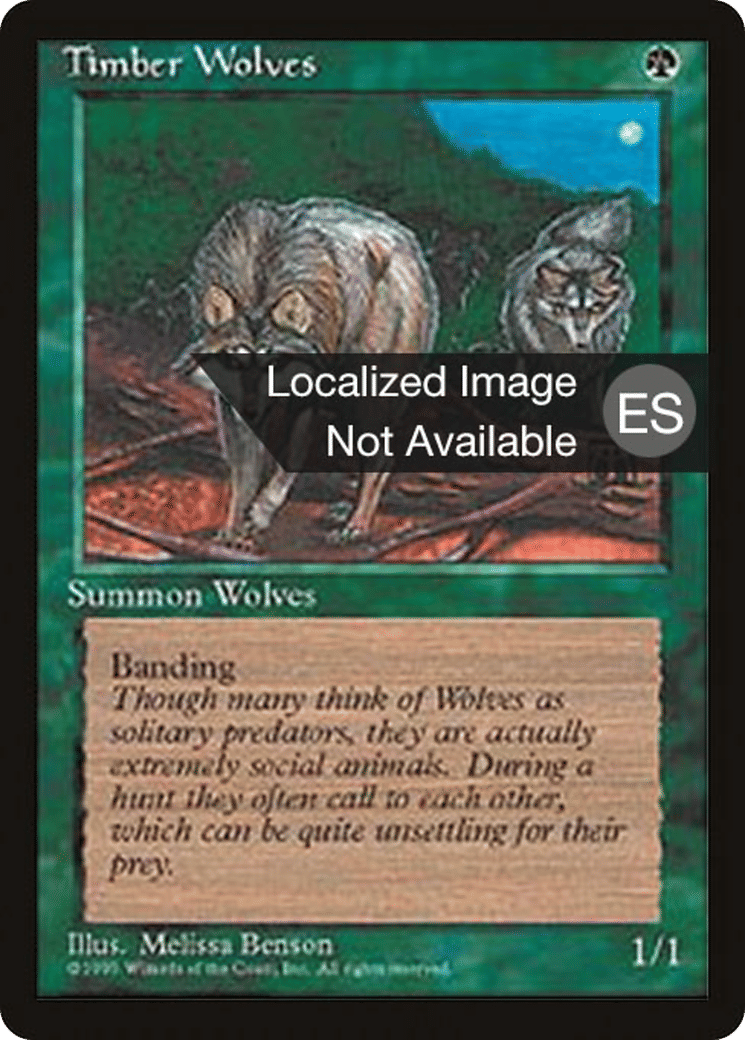 Timber Wolves — Fourth Edition Foreign Black Border — Magic: The Gathering